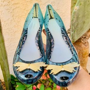 Melissa x Jason Wu green dragon lace jelly flats 7